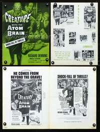 c045 CREATURE WITH THE ATOM BRAIN movie pressbook '55 sci-fi!