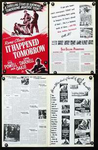 c116 IT HAPPENED TOMORROW movie pressbook R48 Rene Clair