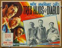 c346 3 GODFATHERS Mexican movie lobby card '49 John Wayne, John Ford