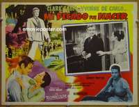 c353 BAND OF ANGELS Mexican movie lobby card '57 Clark Gable, De Carlo