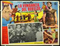 c354 BARBARIANS Mexican movie lobby card '60 gladiator Jack Palance!