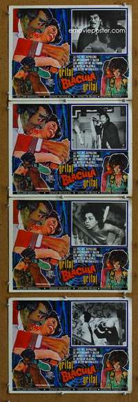 c283 BLACULA 4 Mexican movie lobby cards '72 black vampire classic!