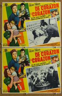 c292 BLOSSOMS IN THE DUST 2 Mexican movie lobby cards '41 Greer Garson
