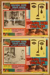 c294 BONJOUR TRISTESSE 2 Mexican movie lobby cards '58 Deborah Kerr