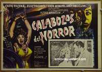 c366 CALABOZOS DEL HORROR Mexican movie lobby card '60s help identify!