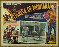 c369 CATTLE QUEEN OF MONTANA Mexican movie lobby card R50s Reagan