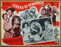 c370 CATTLE TOWN Mexican movie lobby card '52 Dennis Morgan & girls!