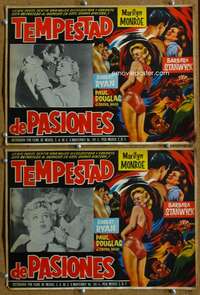 c297 CLASH BY NIGHT 2 Mexican movie lobby cards R60s early sexy Marilyn!