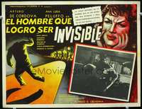 c402 EL HOMBRE QUE LOGRO SER INVISIBLE Mexican movie lobby card '58