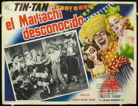 c404 EL MARIACHI DESCONOCIDO Mexican movie lobby card '53 Tin-Tan!