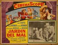 c434 GARDEN OF EVIL Mexican movie lobby card '54 Gary Cooper, Hayward