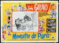 c436 GAY PURR-EE Mexican movie lobby card '62 wacky cartoon cats!