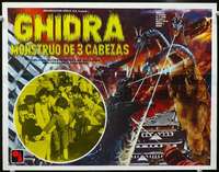 c438 GHIDRAH THE THREE HEADED MONSTER Mexican movie lobby card '65