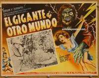 c441 GIANT FROM THE UNKNOWN Mexican movie lobby card '58 wacky monster!