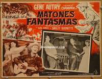 c452 GOLDTOWN GHOST RIDERS Mexican movie lobby card '53 Gene Autry