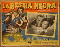c454 GORILLA AT LARGE Mexican movie lobby card '54 Cameron Mitchell