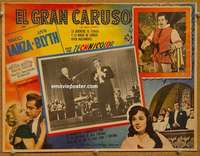c458 GREAT CARUSO Mexican movie lobby card '51 Mario Lanza, Ann Blyth