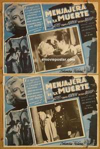 c311 KILLER THAT STALKED NEW YORK 2 Mexican movie lobby cards '50 Keyes