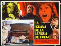 c506 L'IGUANA DALLA LINGUA DI FUOCO Mexican movie lobby card '71 wild!