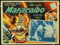 c519 MARACAIBO Mexican movie lobby card '58 Cornel Wilde, Jean Wallace