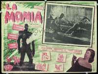 c532 MUMMY Mexican movie lobby card '59 Peter Cushing, Chris Lee