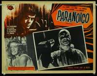c541 PARANOIAC Mexican movie lobby card '63 Oliver Reed, spooky killer!