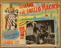 c566 SABU & THE MAGIC RING Mexican movie lobby card '57 fantasy!