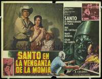 c572 SANTO EN LA VENGANZA DE LA MOMIA Mexican movie lobby card '71