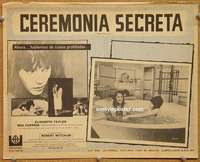 c588 SECRET CEREMONY Mexican movie lobby card '68 Liz Taylor in bath!