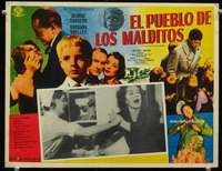 c616 VILLAGE OF THE DAMNED Mexican movie lobby card '60 sci-fi!
