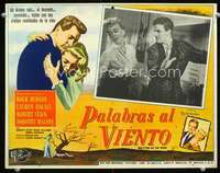 c628 WRITTEN ON THE WIND Mexican movie lobby card '56 Stack, Bacall