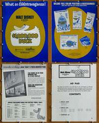 c005 $1,000,000 DUCK movie pressbook '71 Disney golden omelette!