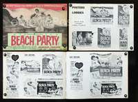 c015 BEACH PARTY movie pressbook '63 Frankie Avalon, Annette!