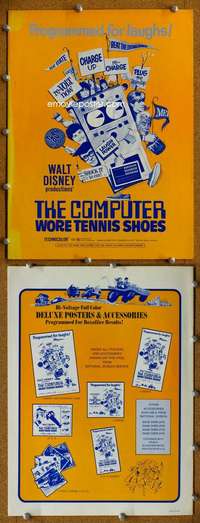 c040 COMPUTER WORE TENNIS SHOES movie pressbook '69 Walt Disney