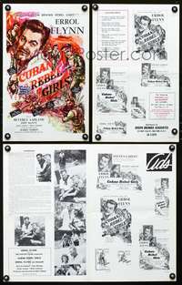 c047 CUBAN REBEL GIRLS movie pressbook '59 Flynn by Vukovich!