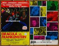 c065 DRACULA VS. FRANKENSTEIN movie pressbook '71 best horror image!