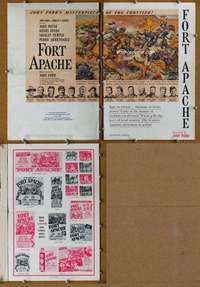 c076 FORT APACHE movie pressbook '48 John Wayne, Henry Fonda, cool art