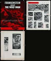 c078 FRANKENSTEIN MEETS THE WOLF MAN movie pressbook '43 Lugosi