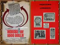 c103 HOUSE OF 1000 DOLLS movie pressbook '67 traffic in flesh!