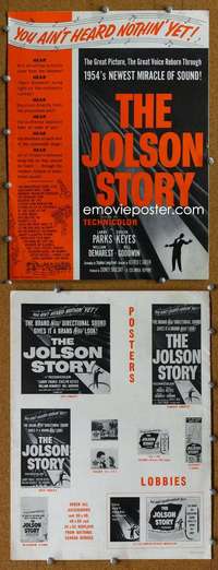 c121 JOLSON STORY movie pressbook R54 Larry Parks, Evelyn Keyes