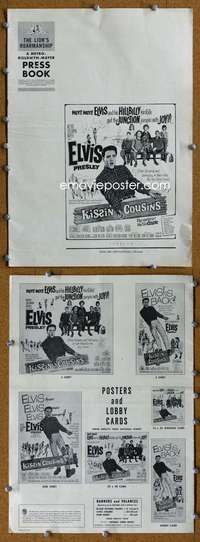 c126 KISSIN' COUSINS movie pressbook '64 Elvis Presley in 2 roles!