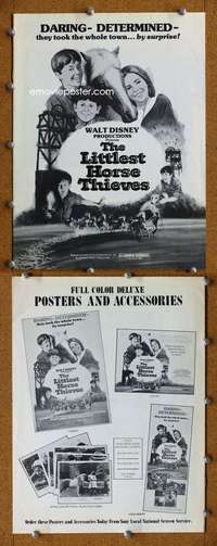 c133 LITTLEST HORSE THIEVES movie pressbook '77 Walt Disney, English!