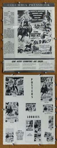 c176 OLD WEST movie pressbook '52 Gene Autry rides Champion!