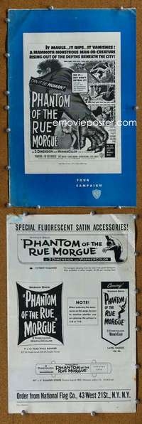 c185 PHANTOM OF THE RUE MORGUE movie pressbook '54 3D horror!