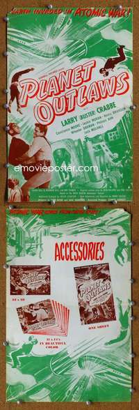 c186 PLANET OUTLAWS movie pressbook '53 Buck Rogers repackaged!