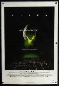 d335 ALIEN linen one-sheet movie poster '79 Ridley Scott sci-fi classic!