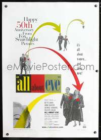 d336 ALL ABOUT EVE linen one-sheet movie poster R2000 Bette Davis, Sanders