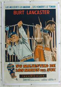 d311 HIS MAJESTY O'KEEFE linen Argentinean movie poster '53