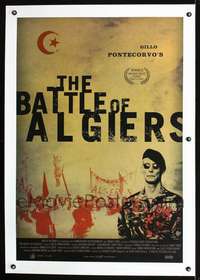 d350 BATTLE OF ALGIERS linen one-sheet movie poster R2003 Gillo Pontecorvo