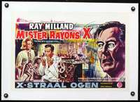 d109 X THE MAN WITH THE X-RAY EYES linen Belgian movie poster '63